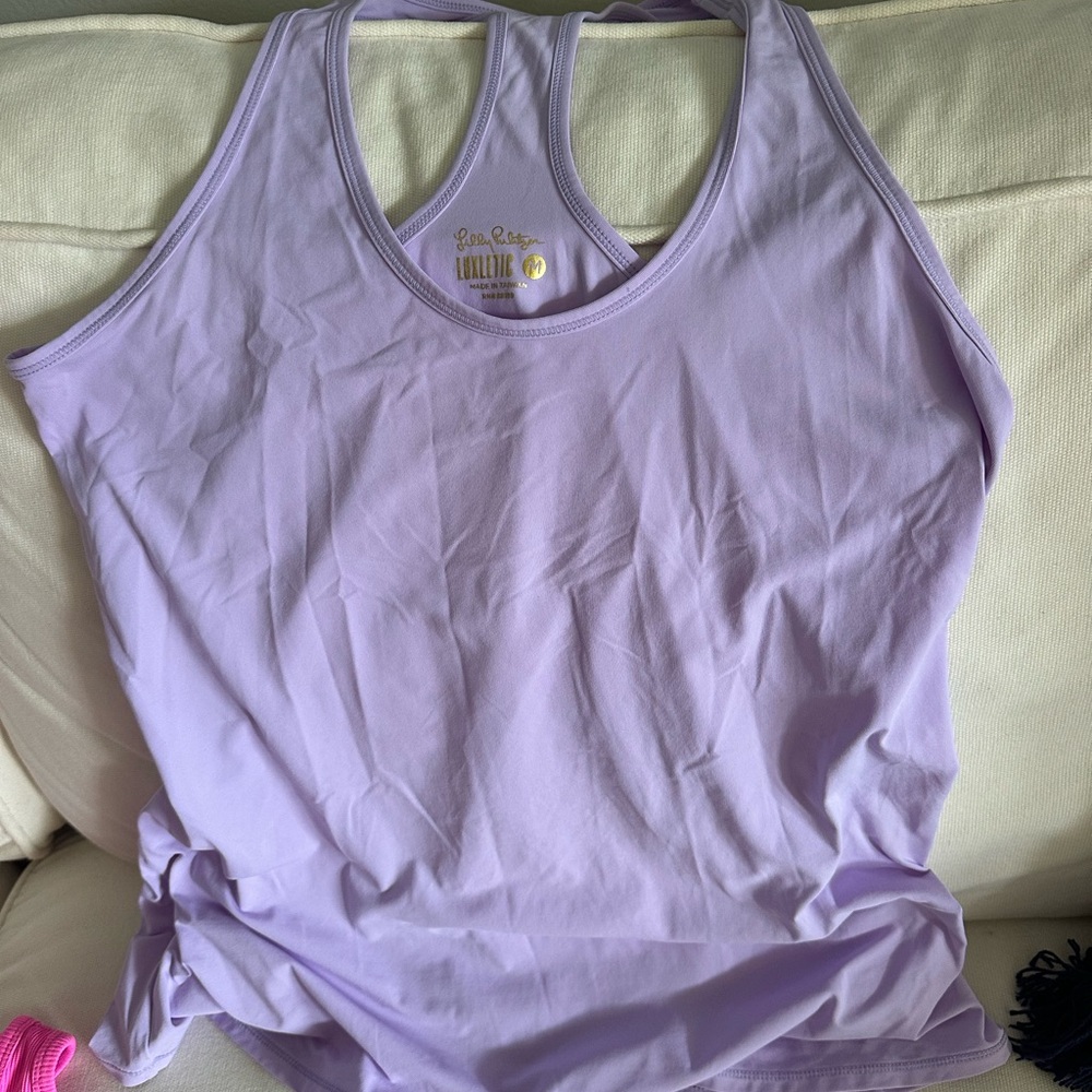 Lilly Pulitzer luxletic racer back top. Size medium, NWOT